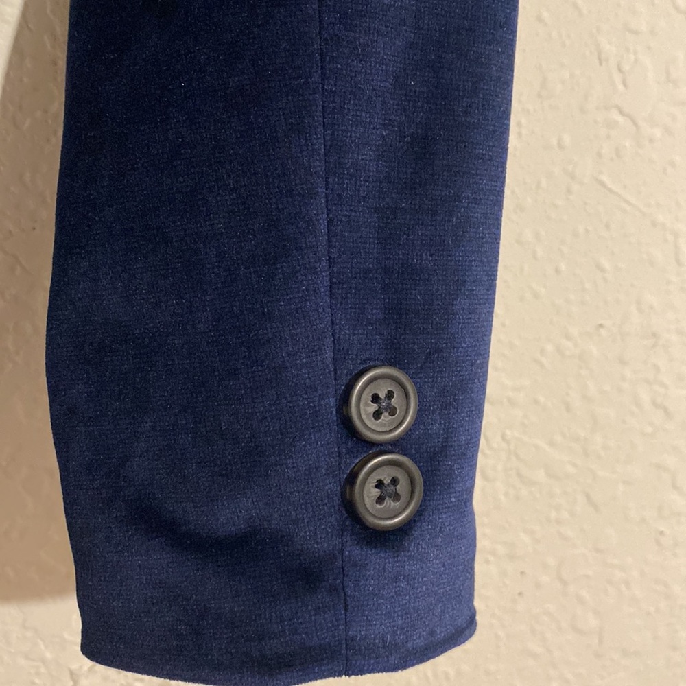 COPY - COPY - Inc size 7 L blue velvet jacket and check shirt - Picture 4 of 4